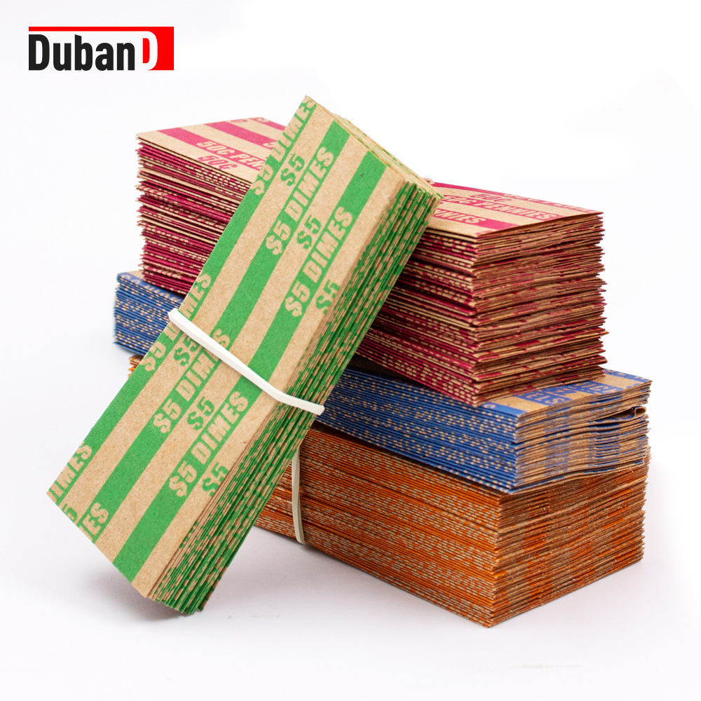 150pcs ABA标准彩色平条纹硬币包装 多种美元硬币面值