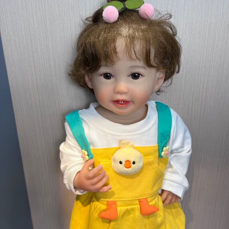 TikTok Venta caliente suministro transfronterizo Teegan reborn bebé NPK 55cm pegamento completo puede entrar en la muñeca de simulación de agua