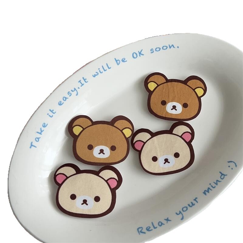 Adorable oso fácil oso sin marcas pestañas adornamiento para el cabello de la niña corazón frente lateral de cabello roto acabado artefacto joyas de cabeza
