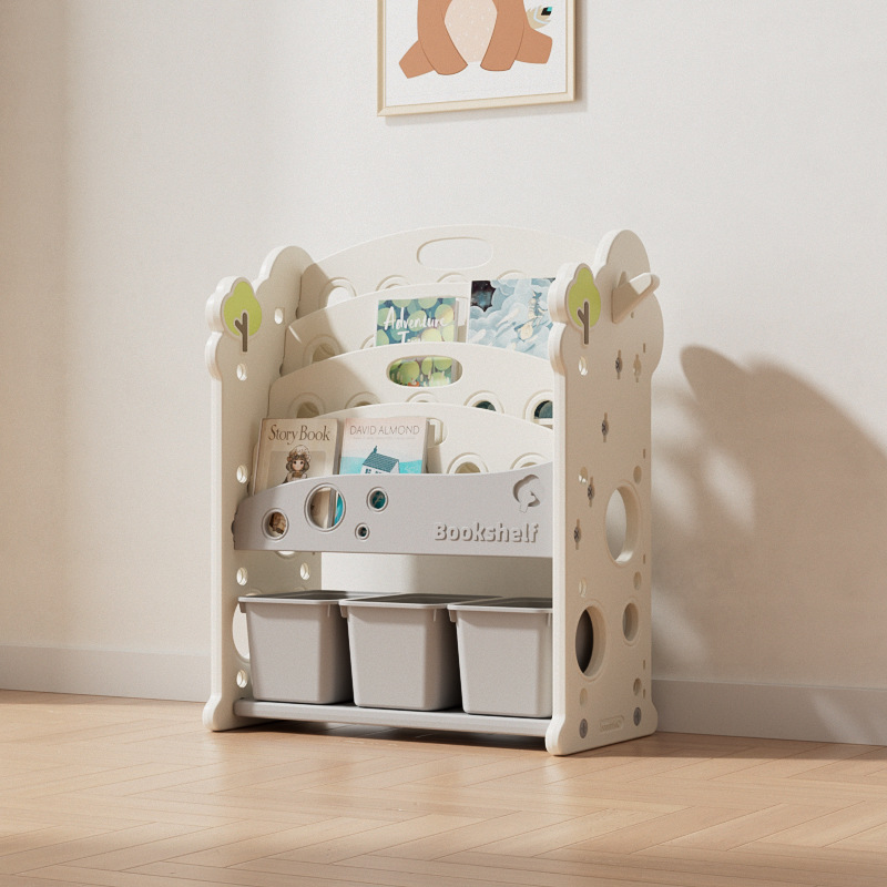Estante de almacenamiento de juguetes para niños multicapa estante de libros pintados para bebés domésticos estante de almacenamiento de gran capacidad de clasificación de almacenamiento