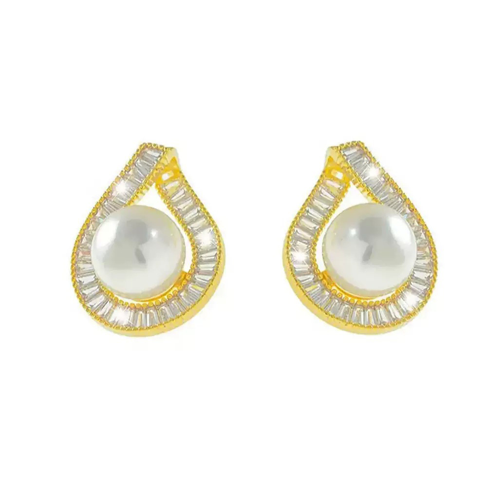 Elegant geometric universal fashionable earrings with zircon…