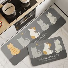 硅藻泥厨房地垫卡通吸水灶台脚垫长条地毯门口耐脏门垫一件代发