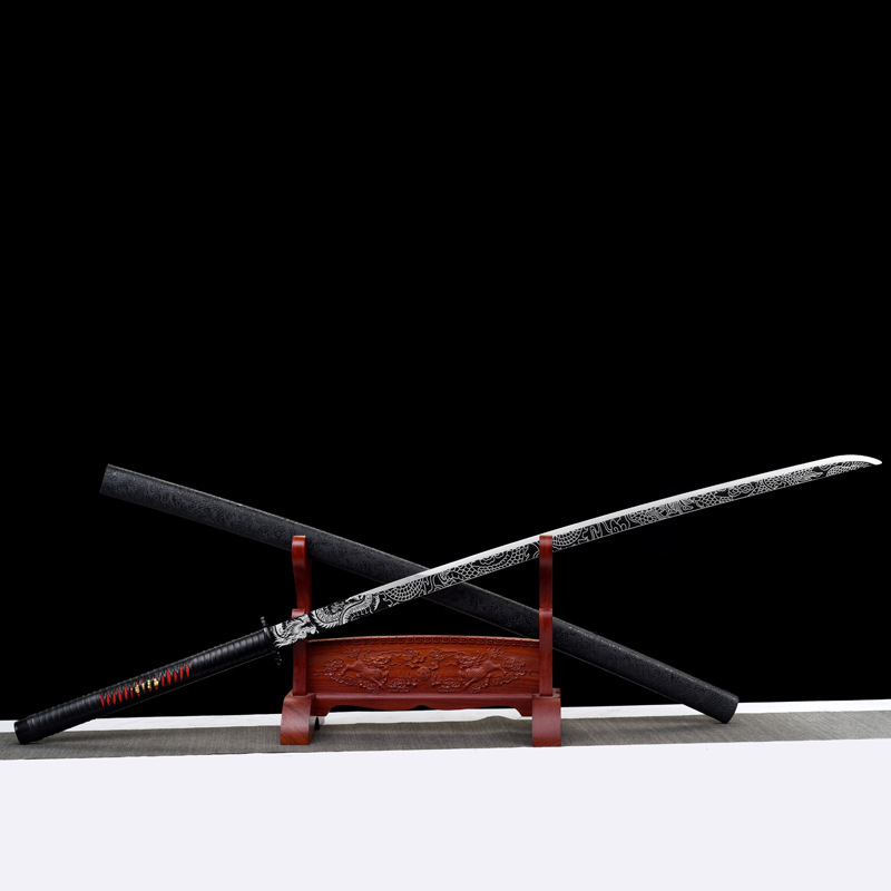 龙泉市刀剑手工一体锻打苗刀戚家刀高锰钢长刀武术影视道具未开刃