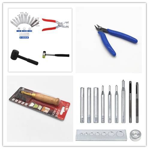 四合扣工具金属四合扣手敲工具套装按扣五爪扣牛仔纽扣铆钉工具