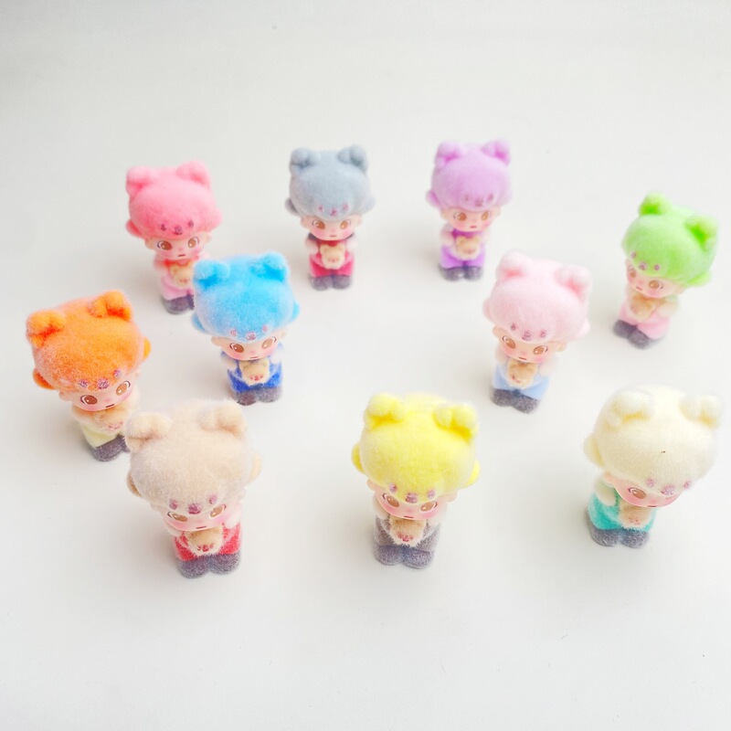 植毛かわいいディモ樹脂小さなかわいい漫画の装飾品変更された赤ちゃんフィギュアブラインドボックスかわいいギフト装飾品 diy|undefined