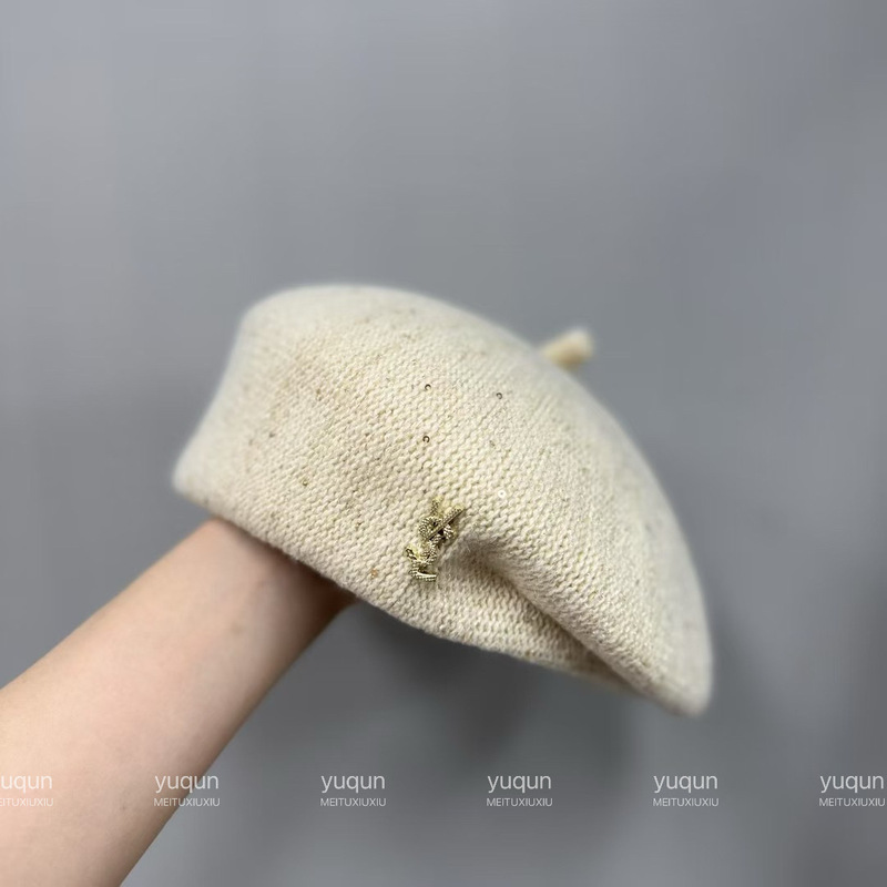 羊毛呢法式贝雷帽女秋冬文艺复古画家帽气质百搭显脸小保暖蓓蕾帽|undefined