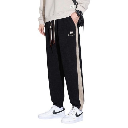2025 Padded Corduroy Pants Men's Autumn/Winter Loose Youth Sports Leisure Heavyweight Long Pants