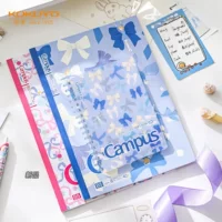 Гибридный блокнот Soft-Ring (KOKUYO Campus) B5/A5/A6, 40–80 страниц, спиральная пружина, яркие обложки
