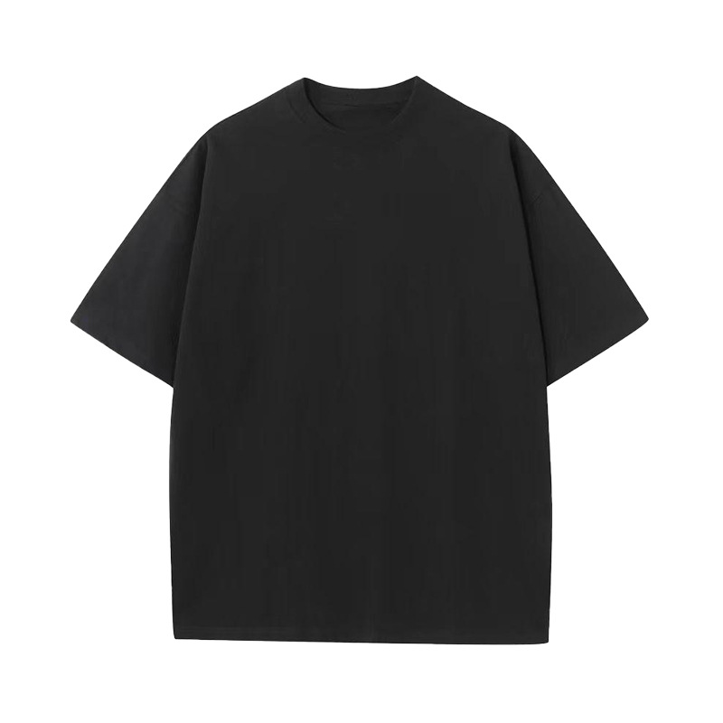 300 gramos de peso pesado suelto ropa de trabajo de marca de moda de cuello redondo suelto camiseta cultural de equipo de manga corta logotipo de algodón personalizado camiseta