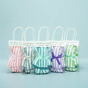 Pineapple Pattern Towels 5-Pack Bear Towels Opp Bag Gift Wedding Celebration Group Purchase Store Opening Ceremony