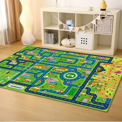 Avtomobil döşəmə paspasları — Non-Slip Floor Mat Factory Wholesale - green-parking-lot-technical-cloth-100x160cm6mm