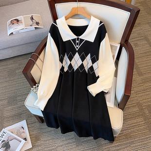 Plus size/350kg dress women's chest circumference 150/160 loose long lapel sweater 300kg 8359