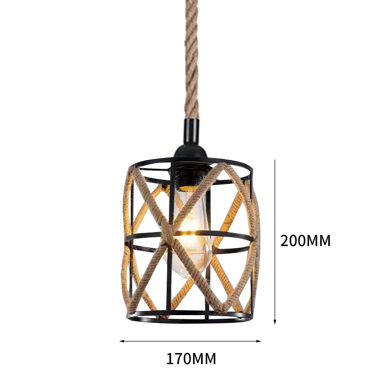 Exclusividad transfronteriza, estilo industrial retro, personalidad, restaurante, cafetería, tienda de té con leche, barra de bar, cuerda de cáñamo, candelabro creativo