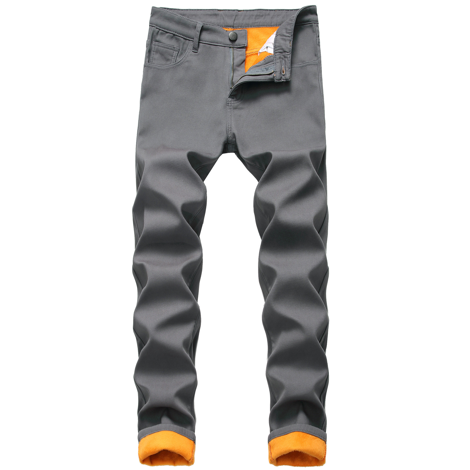 Herren Winter Plüsch Jeans, personalisierte Wärme, Herren dicke Denim Jeans_voghion.com