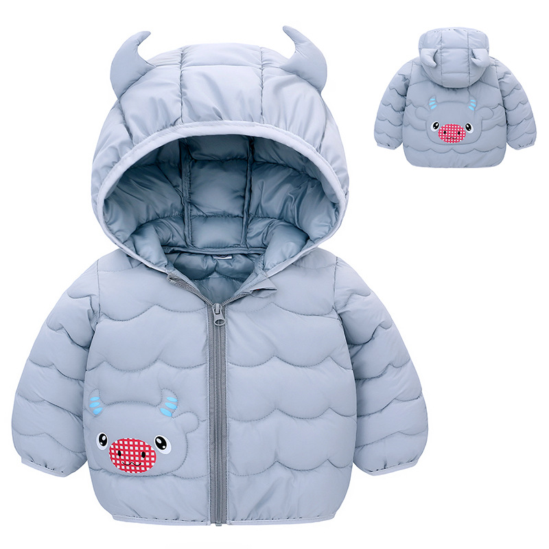 Fábrica transfronteriza de ternero con capucha para niños abrigo de algodón acolchado otoño e invierno abrigo infantil niños y niñas espesado algodón cálido