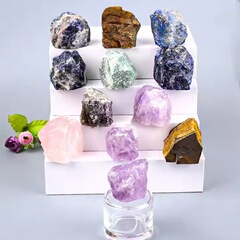 天然水晶原石香水瓶蓋多材質水晶石穴開け蓋美化粧工芸品メーカー卸売り