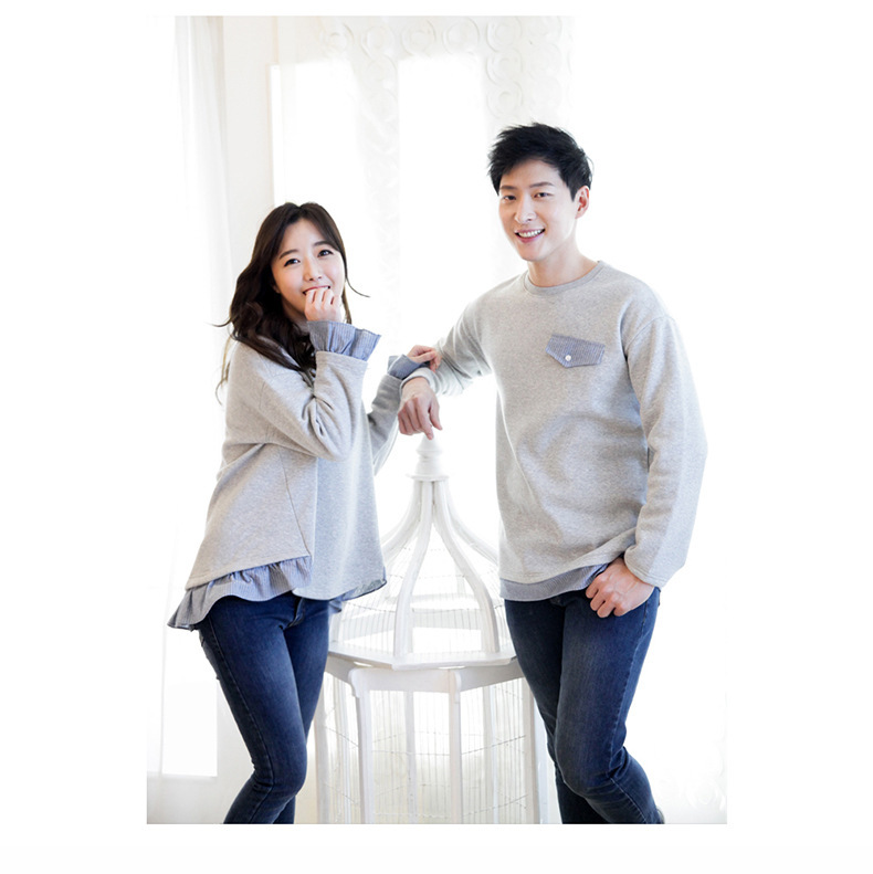 Una familia de tres padres e hijos ropa otoño niñas suéter forrado de lana engrosada estilo coreano manga larga contraste color abrigo de invierno Nuevo