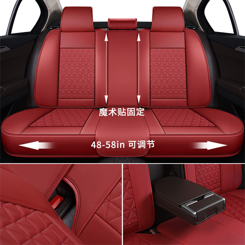 Four-Season Universal Car Seat Covers for Five-Seater Cars, Luxury Seat Covers, Breathable Linen Car Seat Cushions, Decorative Pads