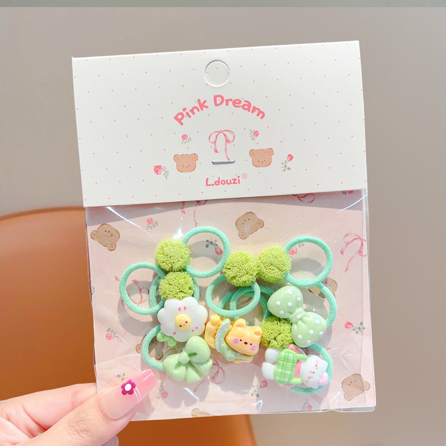 Niños coloridos lindos viento dulce dibujos animados anillo para el cabello bebé joyas para el cabello niñas de alta elasticidad no lesionar toque de cabello