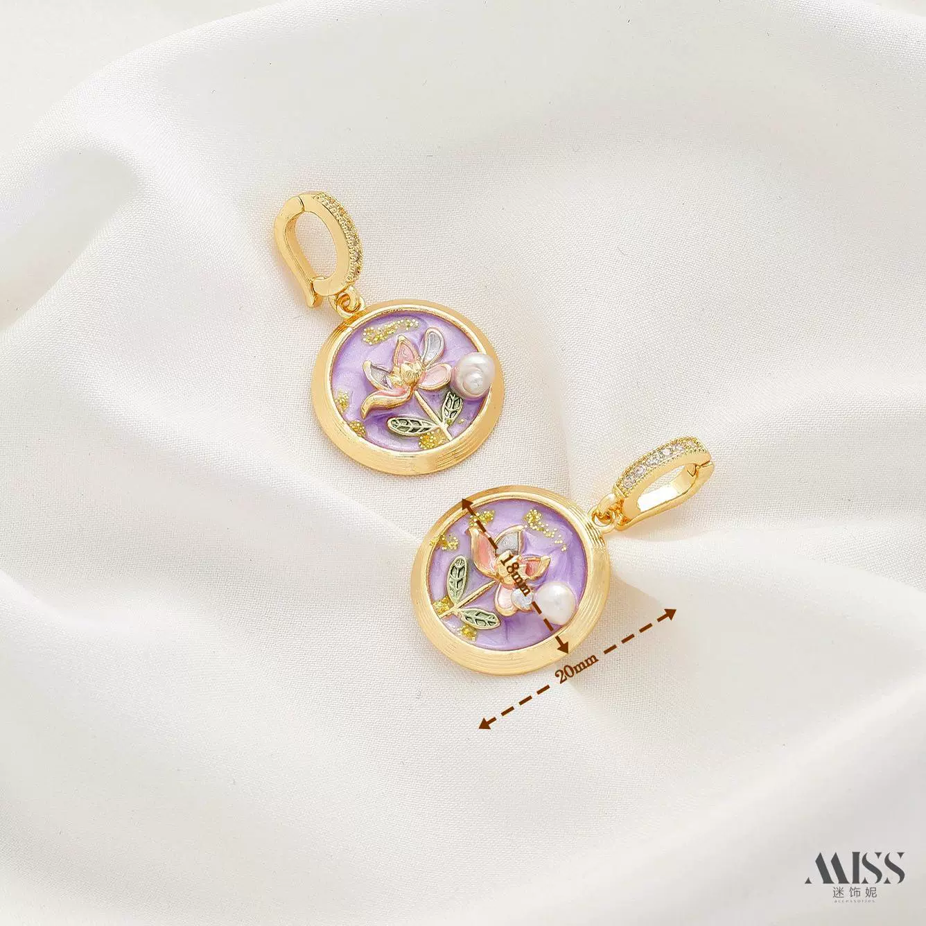 Мод pendant из органического жемчуга, свитер, аксессуар, ручная роспись, цветочная, китайский стиль, стиль высокого качества