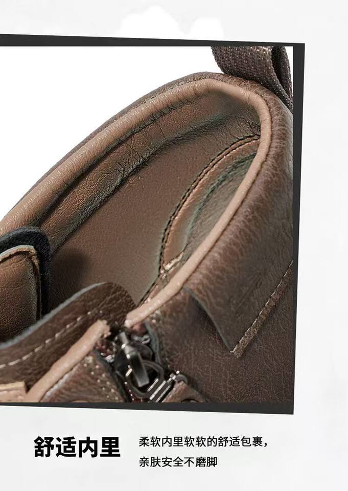 Giày bốt Martin nam cổ cao đế mềm, da PU chống trơn, kiểu cổ điển — CT13 màu đen, CT13 nâu chi tiết 6