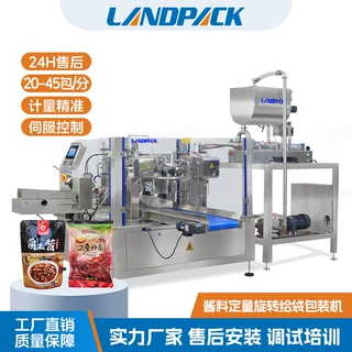 酱料旋转给袋包装机 豆瓣酱甜面酱预制袋灌装机 双下料液体给袋机