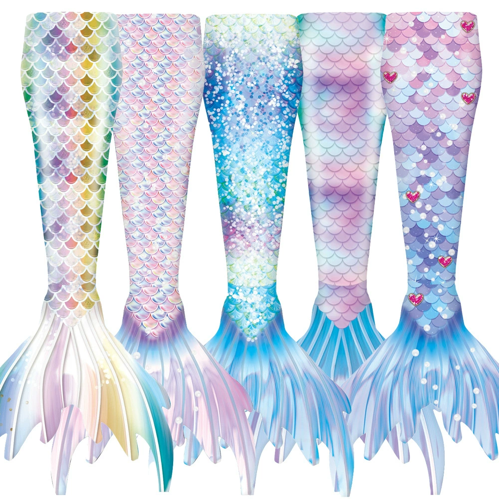 Новый летний купальник русалка для детей русалка Рыба хвост для девочек платье принцессы костюм спа-купальник