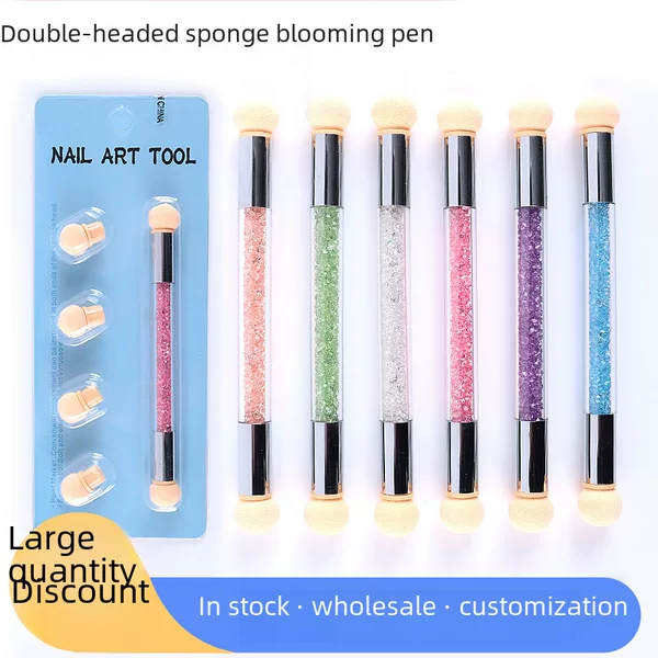 Nail Art double head sponge pen set gradient vignette pen nail art tool 6 gradient pen point color pen stamp pen