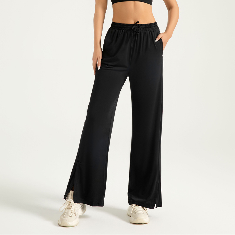 Zona transfronteriza de Juyitang pantalones de cintura alta y piernas anchas para mujeres, pantalones deportivos anti-UV de hielo desnudos