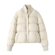 2025冬季新款女装休闲百搭面包服立领短款羽绒服外套Y0221012006