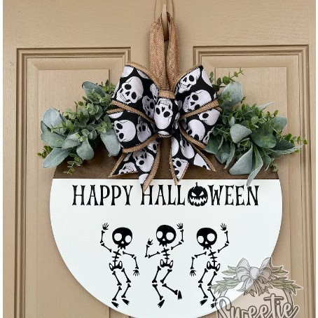 Nuevos productos transfronterizos de Halloween Navidad placa de decoración de madera artesanía colgante colgante de patio