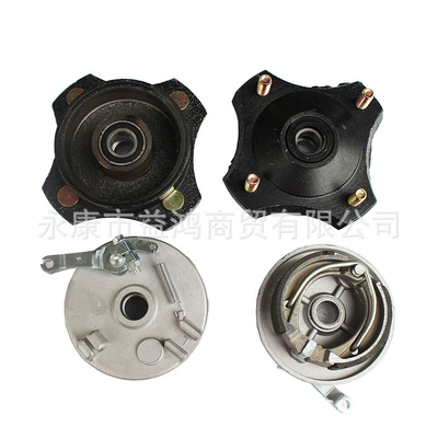 ATV four-wheel motorcycle accessories small Mars ATV modified front drum brake four-hole wheel hub flange rotating fixed seat (Motorcycle Control System Parts)