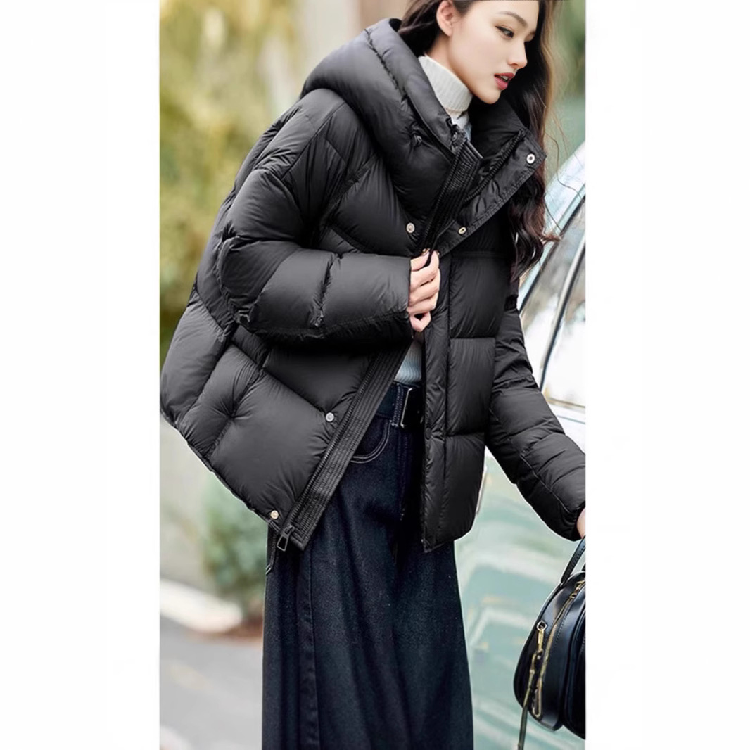 ding级三星90绒子泡芙中长236克90白鸭绒高蓬松羽绒服日韩风