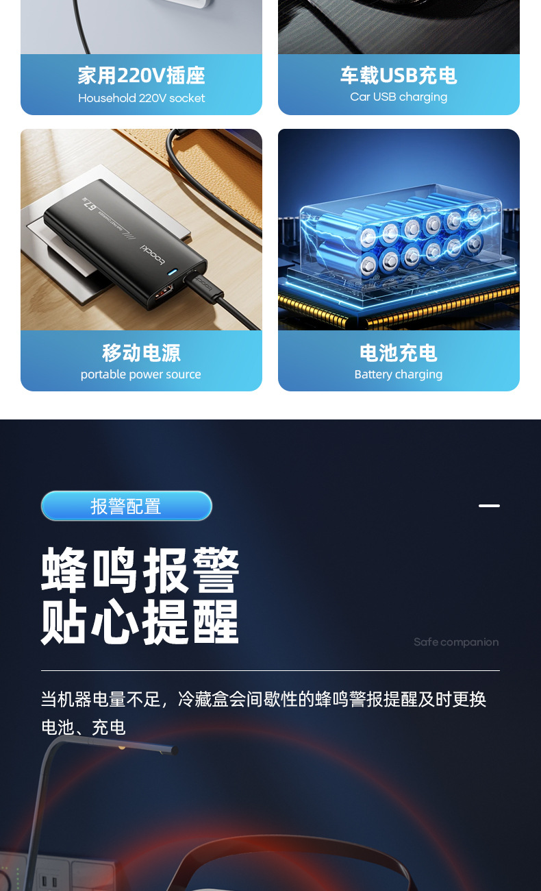 Portable Coolbao Insulin Refrigerated Box Rechargeable Mini Portable Small Refrigerator Car Out-And-Out Refrigerated Thermostat