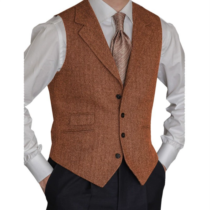Британский мужской жилет, фабрика, узор в елочку, жених, Лучший человек, свадебное платье, жилет для мужского костюма