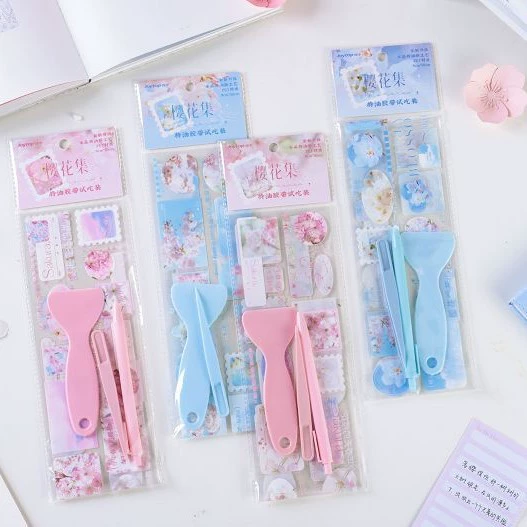 Joytop悦木 Sakura Collection-Специальная пробная упаковка масляной ленты (PET материалы) милое украшение