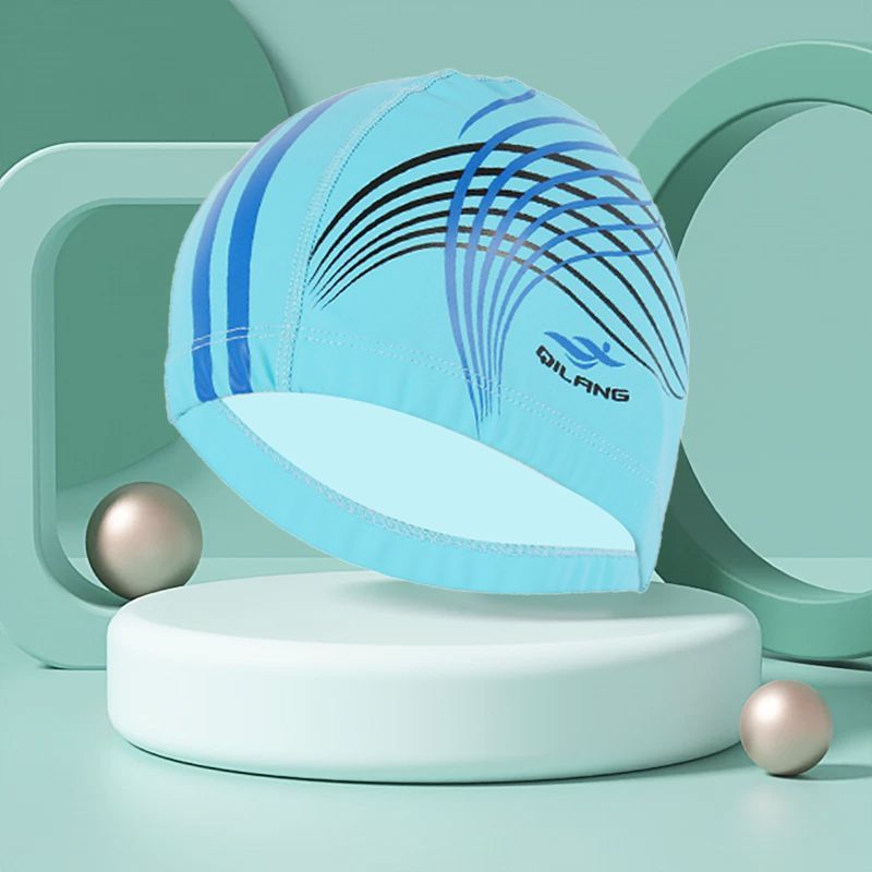 Sombreros de baño para hombres y mujeres pu adultos niños tela general no estrangulada cabeza larga fábrica de sombreros de baño comercio al por mayor