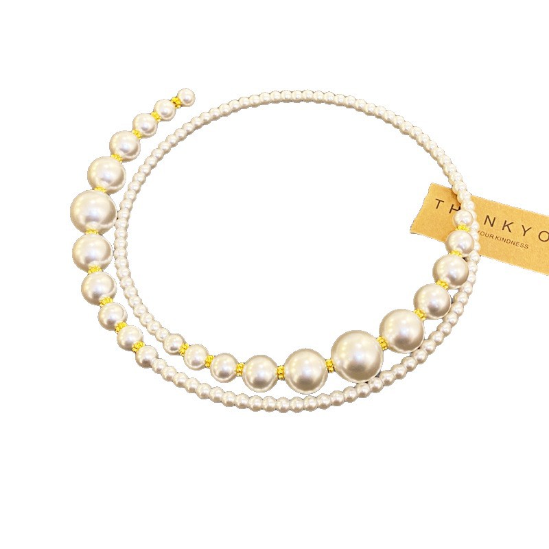 Collana di perle a doppio filo donna design irregolare_voghion.com