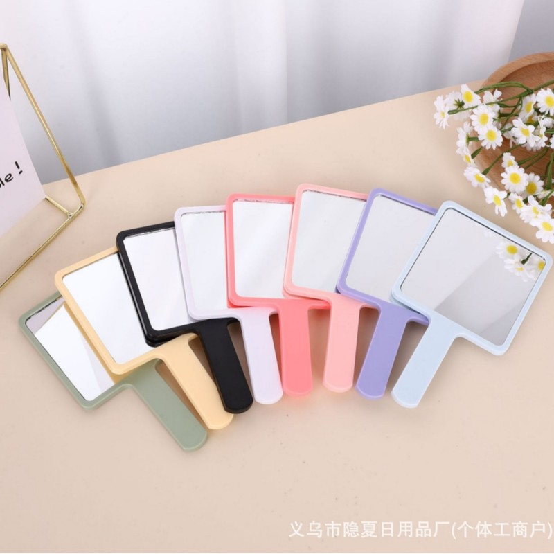 手持小方镜手柄方形化妆镜DIY小镜子手持高清便携小镜子批发|undefined