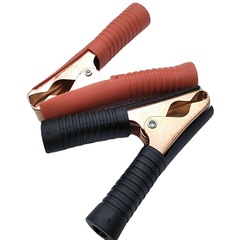 Direct selling copper-plated large crocodile clip 100A battery clip outdoor fully sheathed car battery clip 90mm long