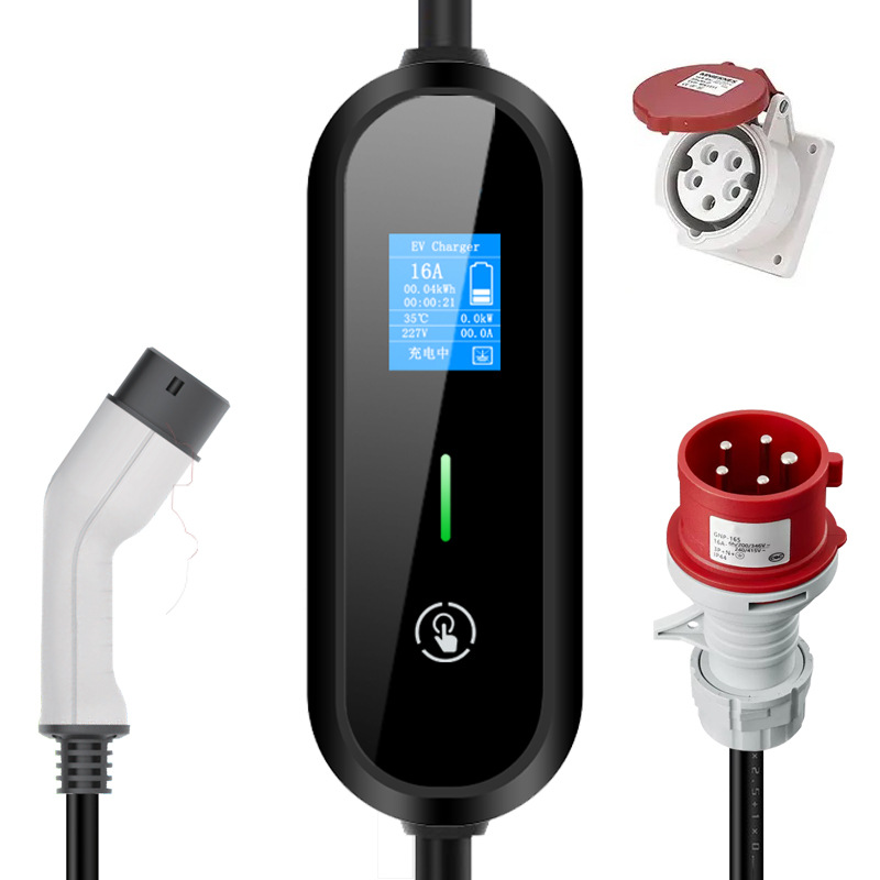 克尔韦尼香港欧标新能源电动汽车家用便携式交流充电枪器三相11kw