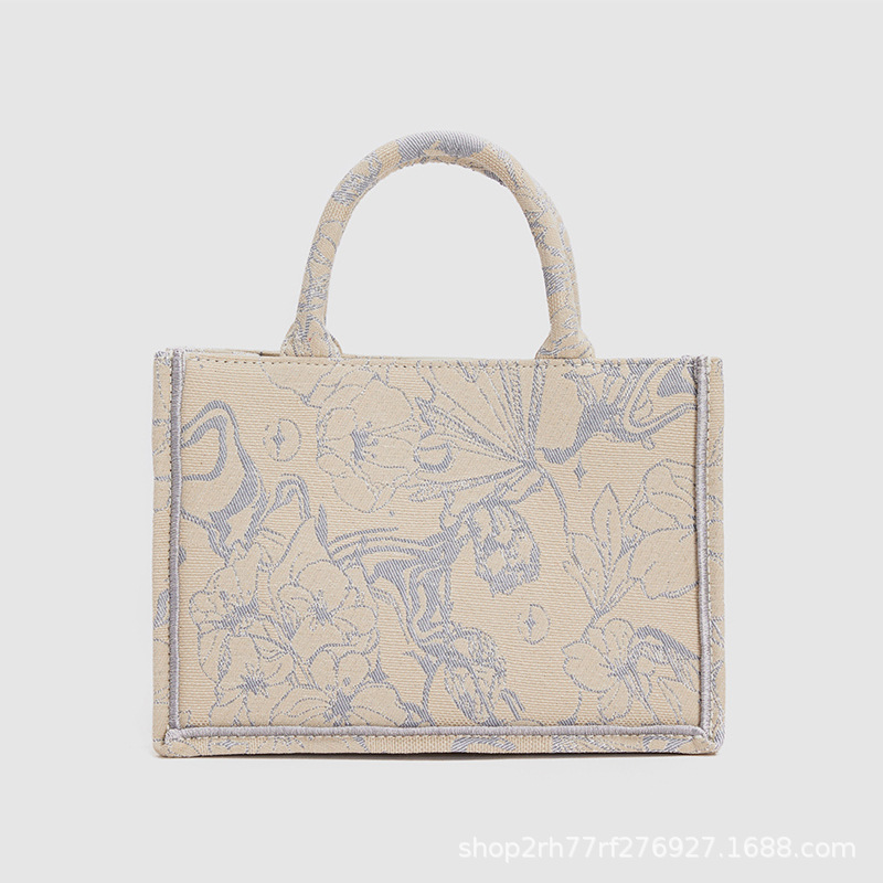 URDMV BMIMO bolso de mujer 2024 nuevo verano bordado letras bolso portátil bolso de mochila versátil vieja flor bolso especial