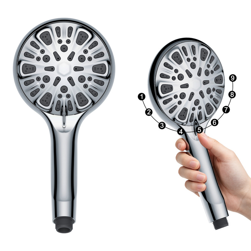 Foreign trade Europe and the United States shower shower shower head cross-border 9 function handheld pressurized water-saving shower set Wholesale Foreign trade Europe and the United States shower shower shower head cross-border 9 function handheld pressurized water-saving shower set Wholesale