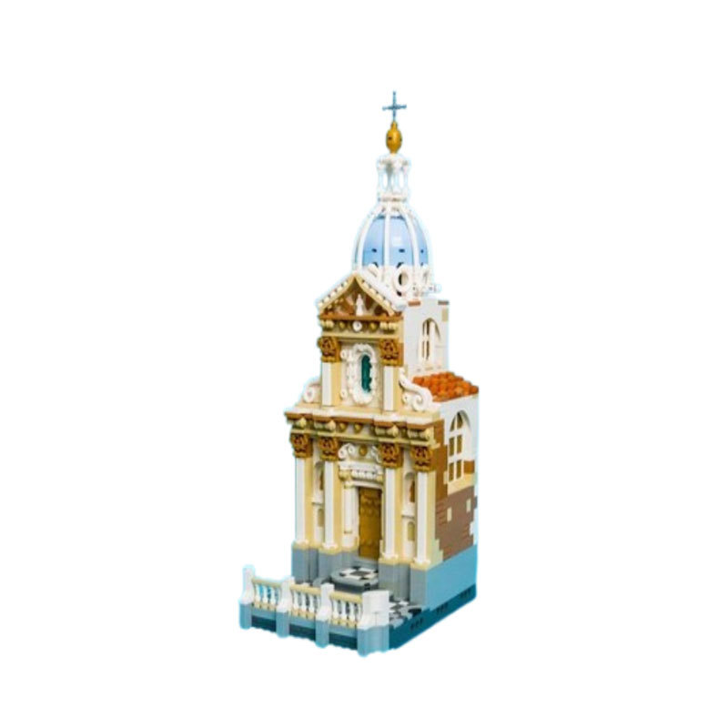 Building Block Church Model Set Small Particle Construction Toy_voghion.com