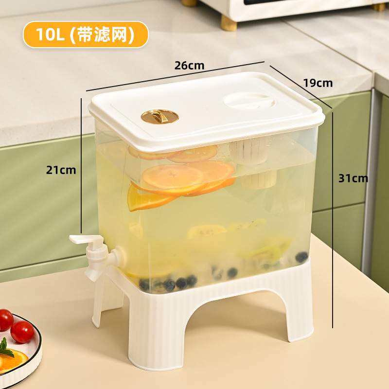 Refrigerador hogar hervidor de agua fría con grifo 3L capacidad limón fruta tetera bebida jugo tetera hervidor de agua fría