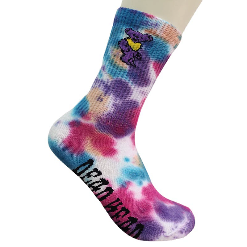 Европейские и американские модные носки, окрашенные носки, женские носки до середины икры, футбольные носки в европейском и американском стиле, спортивные носки, мужские Модные носки до середины икры в японском стиле