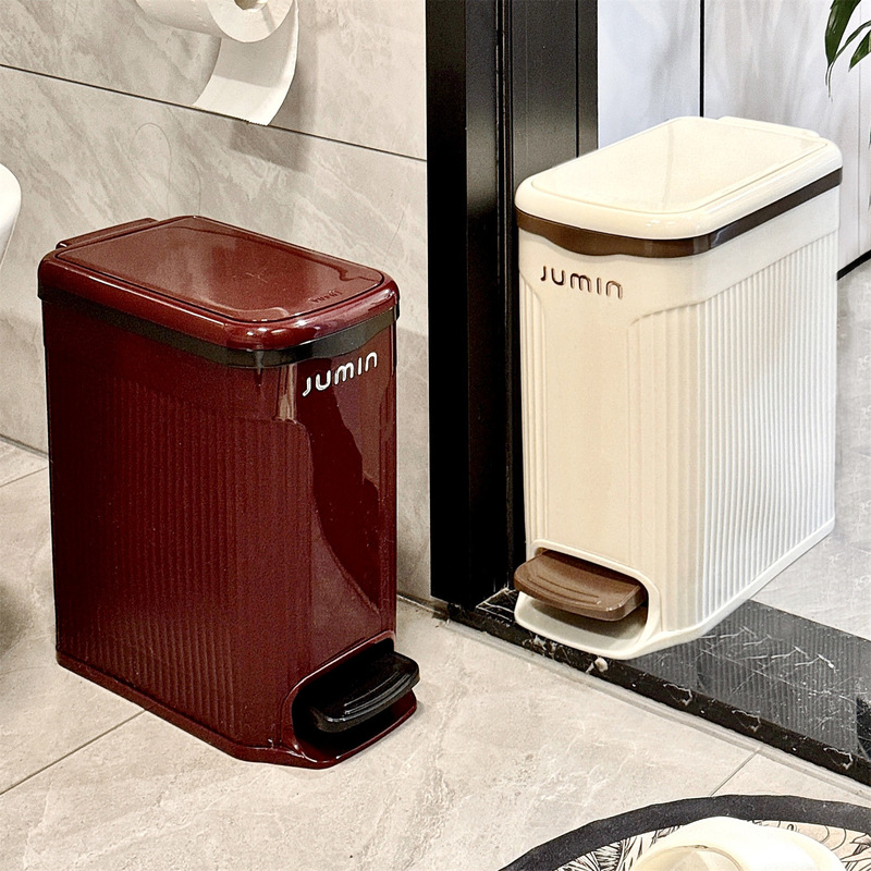Toilet Special Trash Bin Living Room Kitchen Foot Bucket Paper Basket Toilet Bathroom with Lid Sanitary Bucket New