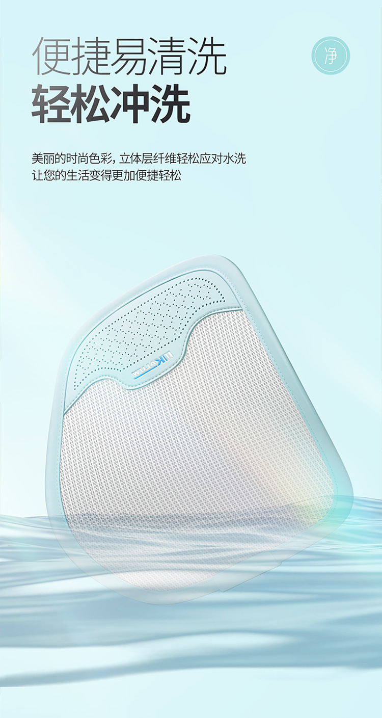 Car Lumbar Support Cushion, New Summer Ice Silk Breathable Backrest, a Must-Have for Long Drives