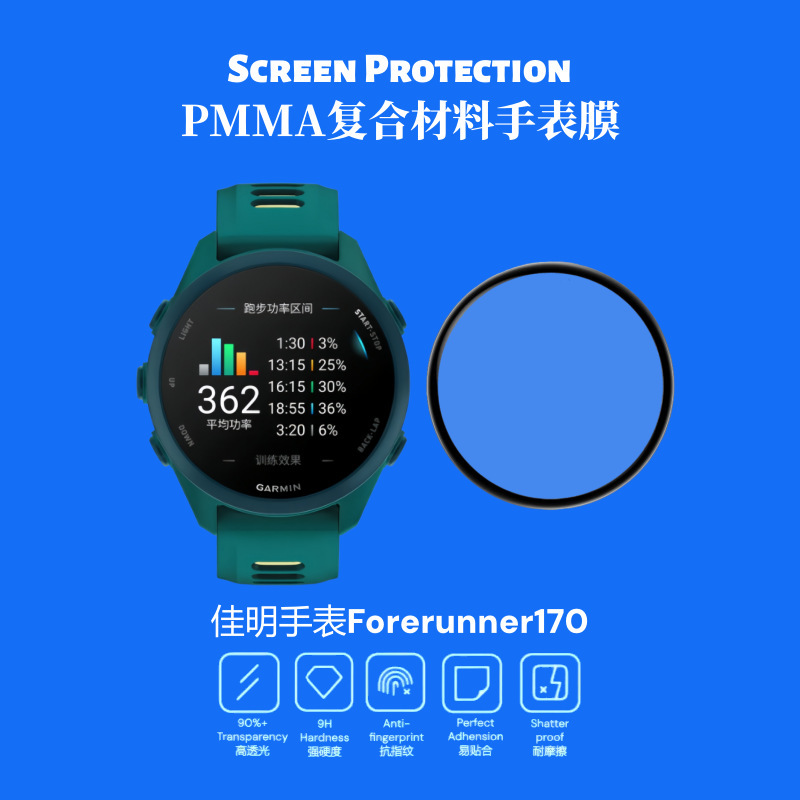 Suitable for Garmin Watches Forerunner170 Watch Film Pmma Material Protection Venu2+ High-Definition Composite Film