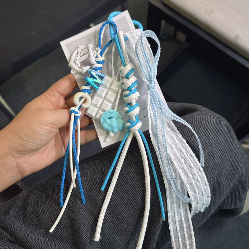 カラー結び手作り編みひも携帯ストラップ創意キーホルダーiu系ストラップブラインド袋生放送ソース|undefined